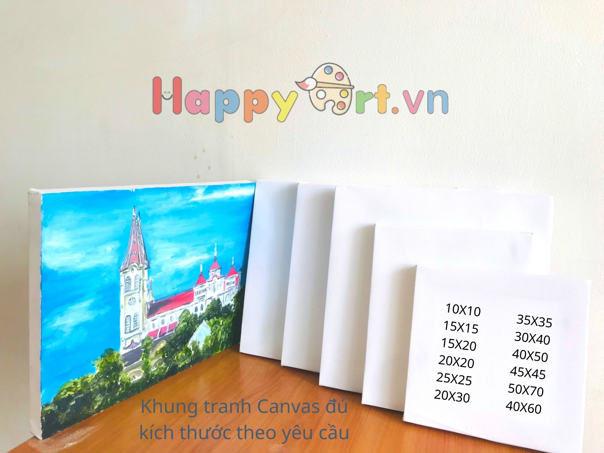 [HAPPY ART.VN] KHUNG VẼ TRANH CANVAS 20x20cm (LOẠI TỐT)