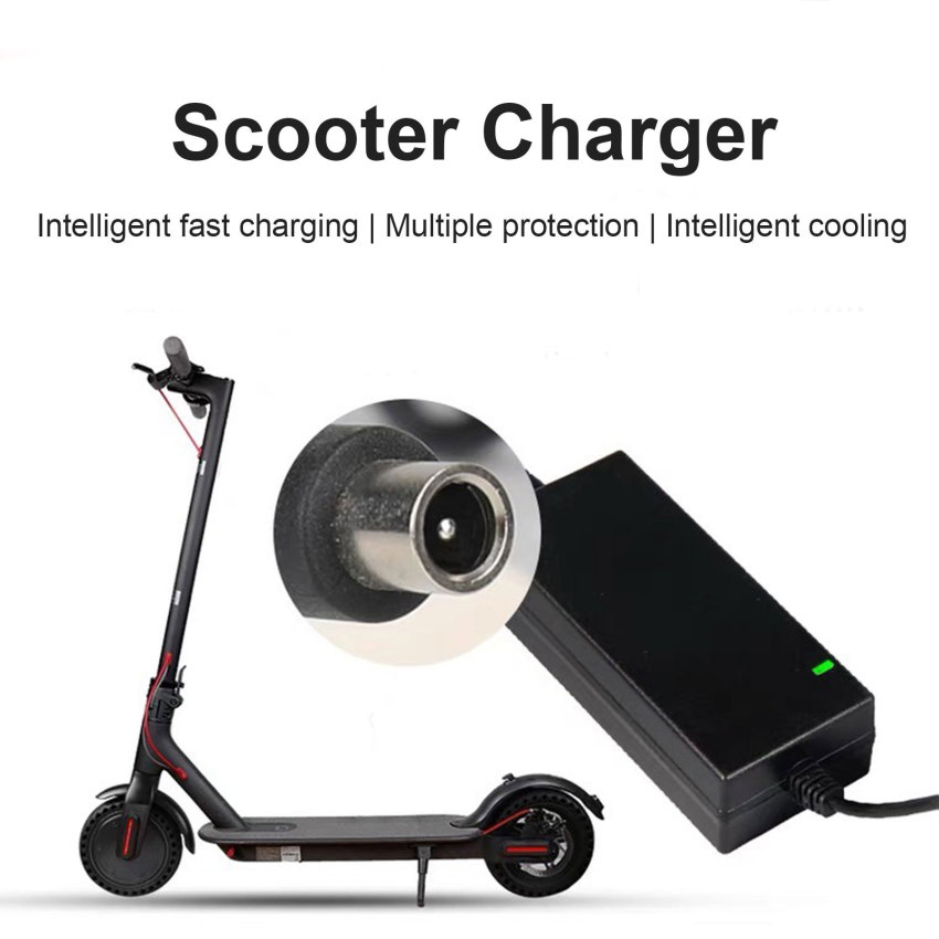36V Lithium Charger, 42V, 2a, 5.5x2.1mm DC Output, Suitable For 10 Series Electric Skateboard, Electric Skateboard With Led Indicator