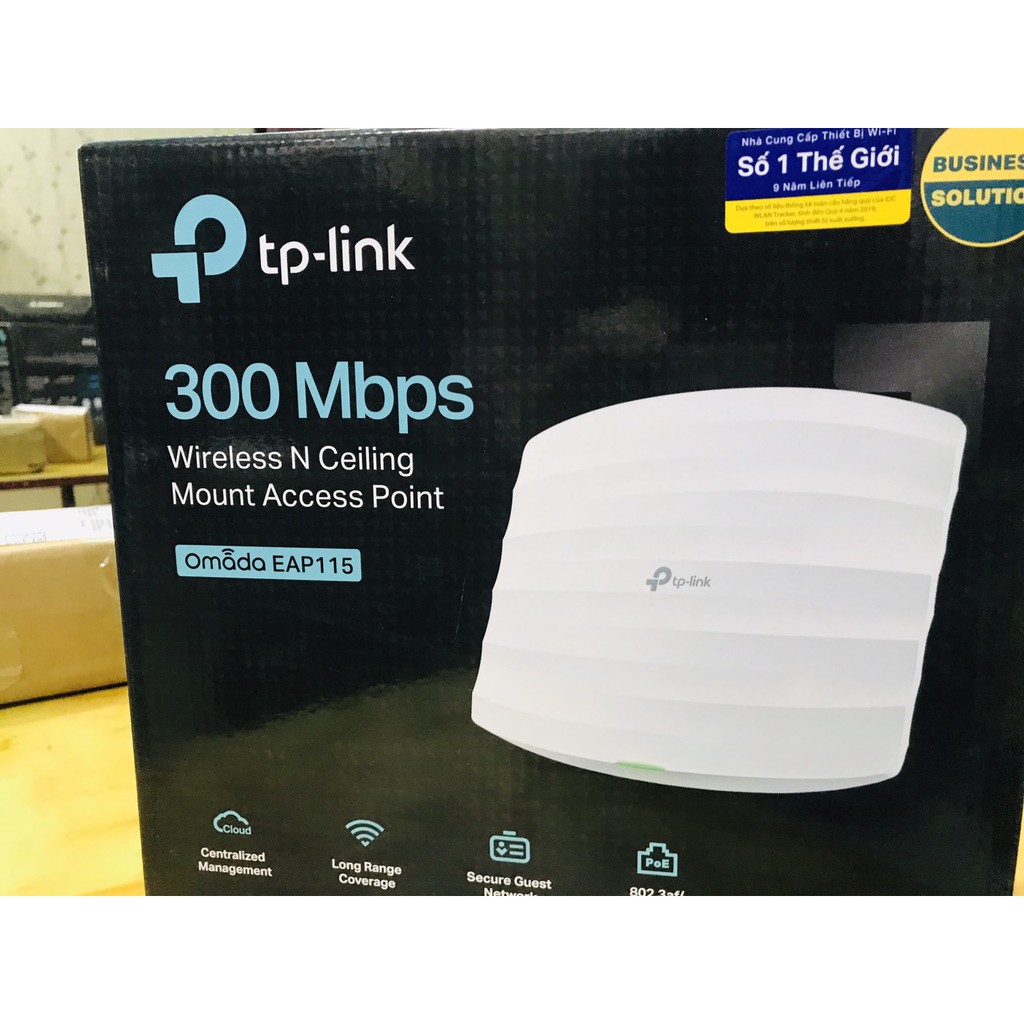 Bộ thu phát TP-Link EAP115 - Wifi 300Mbps Access Point TPlink EAP115 Wireless-N 300Mbps EAP115 | Access Point gắn trần Wi-Fi chuẩn N tốc độ 300Mbps Router Wifi TP-Link EAP115 | Chính hãng