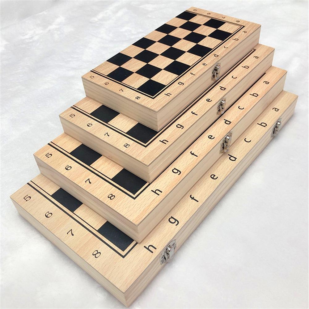 Three-in-one Chess Toy, Wooden Material ,Leisure Entertainment Game ,Foldable, Multi-function, Portable, Puzzle Chess, Boy Girl