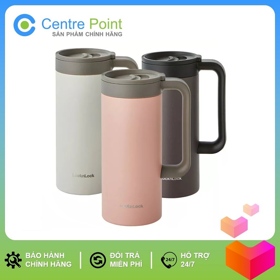Ly giữ nhiệt/ Ca giữ nhiệt có quai cầm Lock&Lock Table Mug LHC4247 473ml - Thép không gỉ, giữ nhiệt hiệu quả