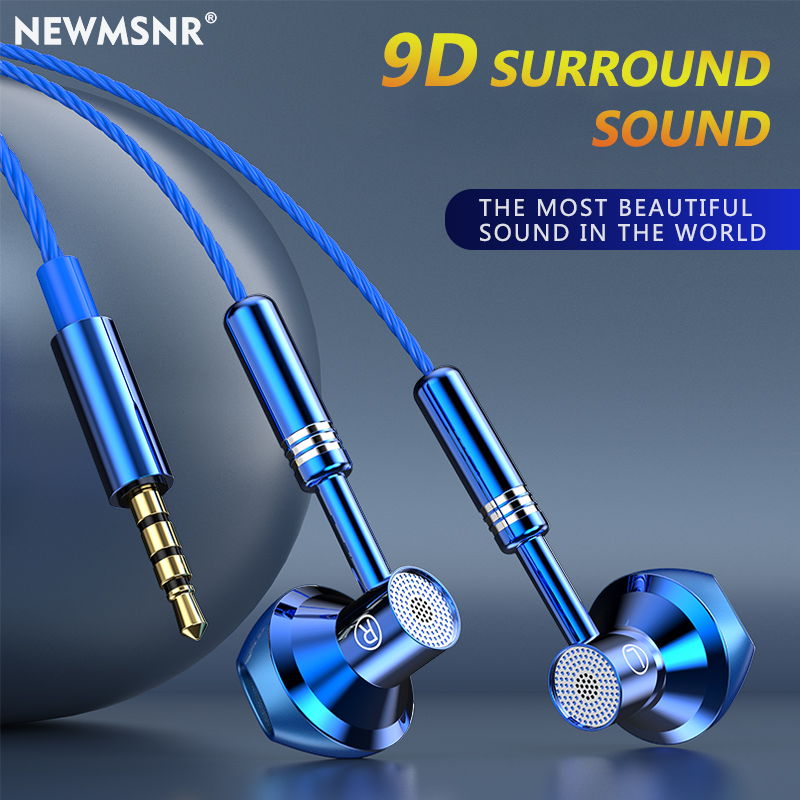 9D Surround Bass Metal Design Earphones 