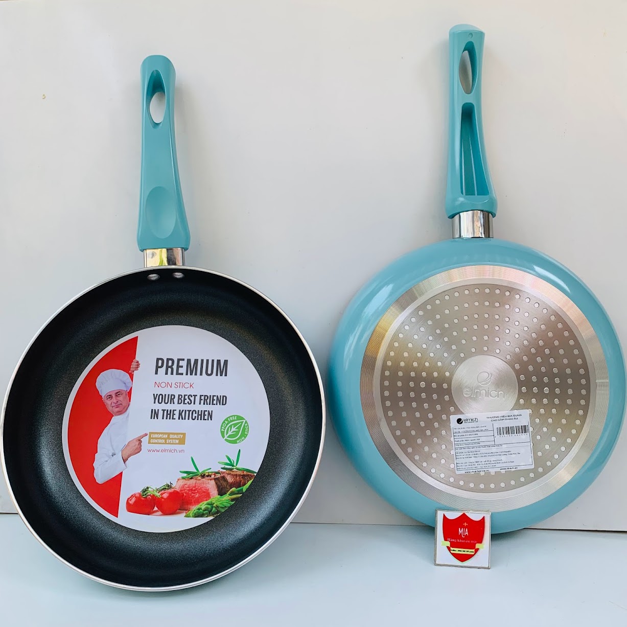 Chảo nhôm chống dính Elmicl đáy từ size 24cm HKM
