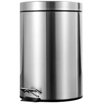 7l Bathroom Trash Can Round Step Foot Pedal Dustbin Bucket With Trash Can Round Step Foot Pedal Dustbin