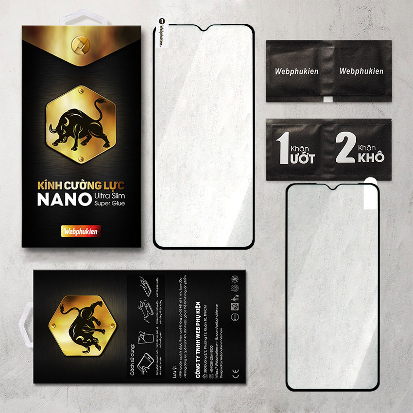 Kính cường lực cho Xiaomi Redmi Note 7 Pro, Note 7S, Note 8, Note 8 Pro, Note 8T, Note 9 4G, Redmi 10X 5G, Redmi pro 10X 5G Full màn hình hiệu Webphukien Combo 2022