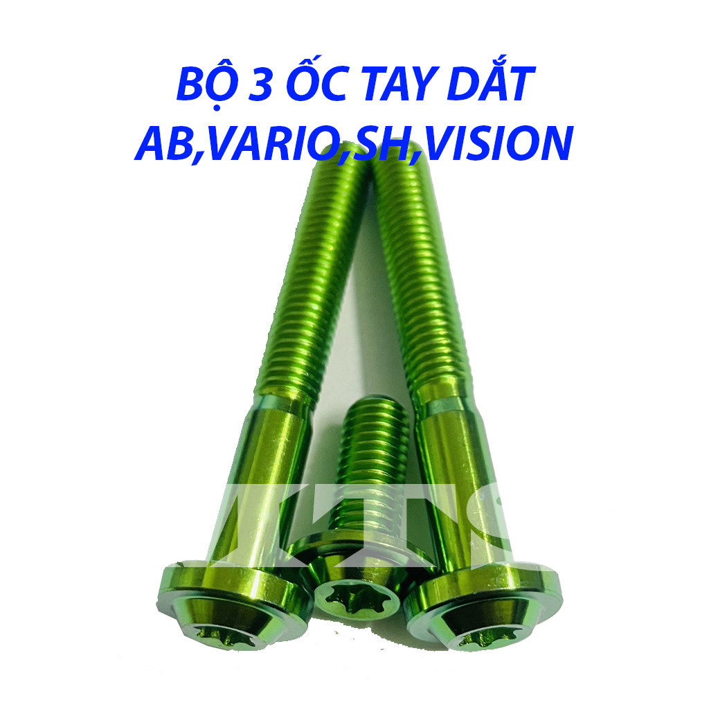 Bộ 3 Ốc Bắt Cảng, Tay Dắt AB,Sh,Vario,Vision TITAN GR5-MTS