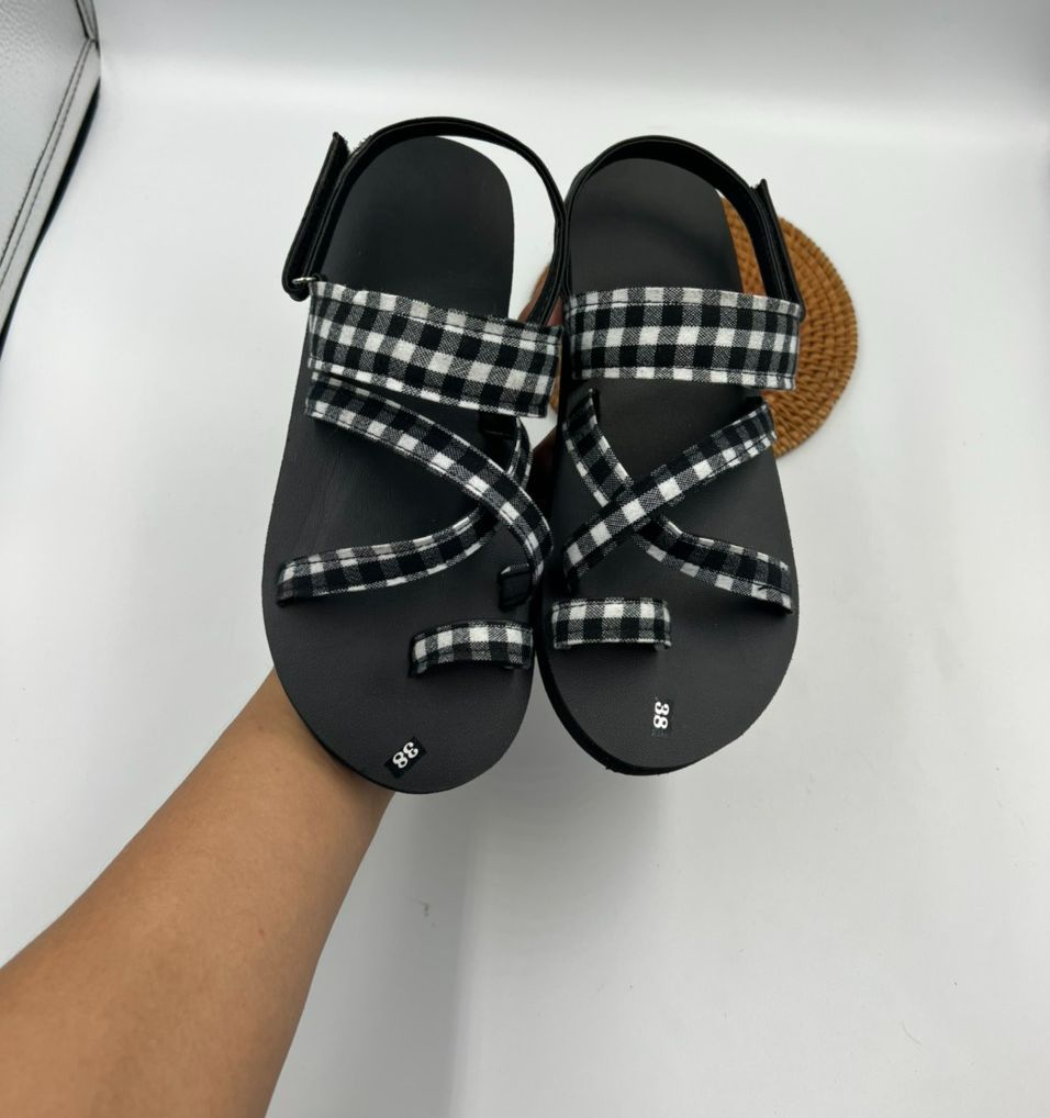 Dép xăng đan nữ A112 ca rô ( thới giới sandal )