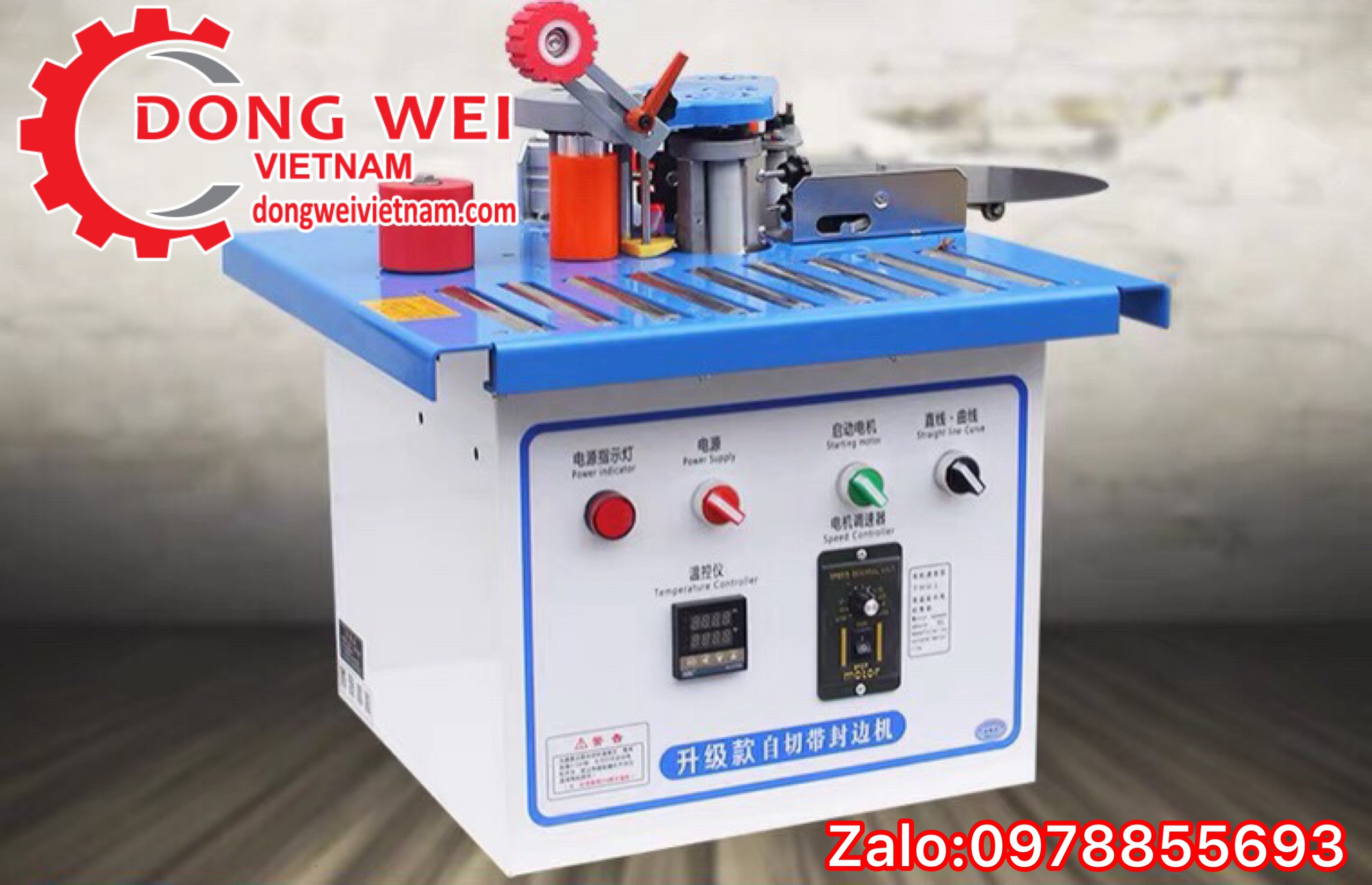 Máy dán cạnh2 Cn DW550 thiết kế đặc biệt