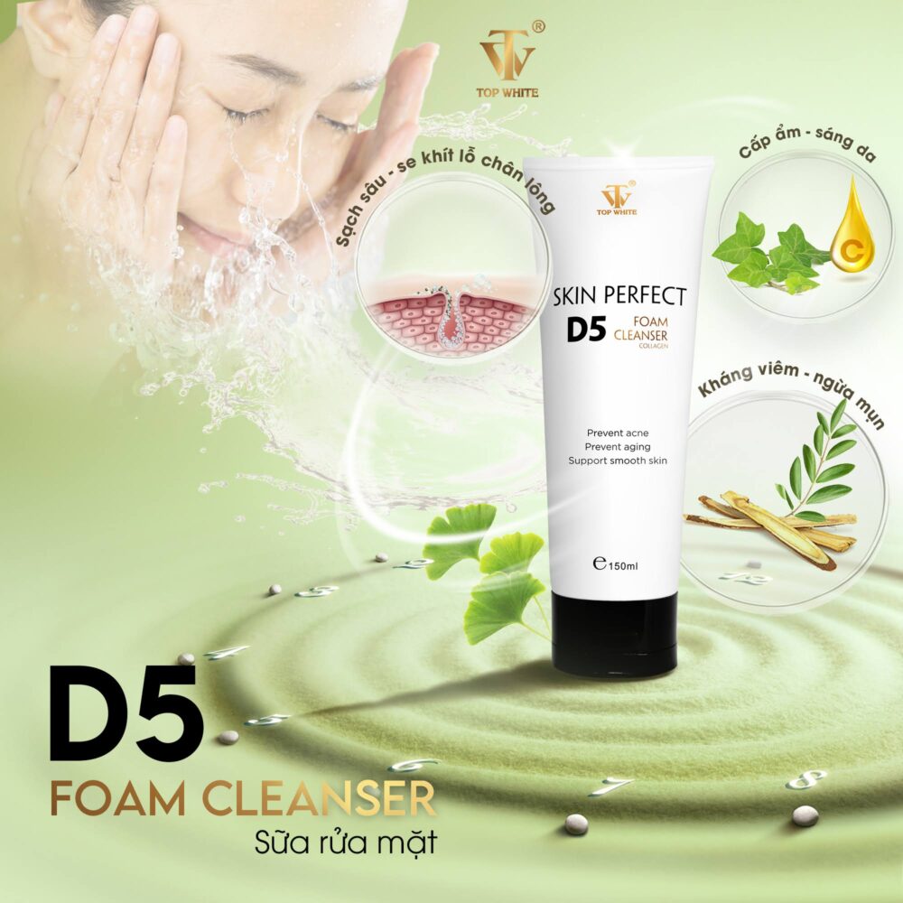 [HCM]SỮA RỬA MẶT NGĂN NGỪA MỤN WHITE PERFECT D5