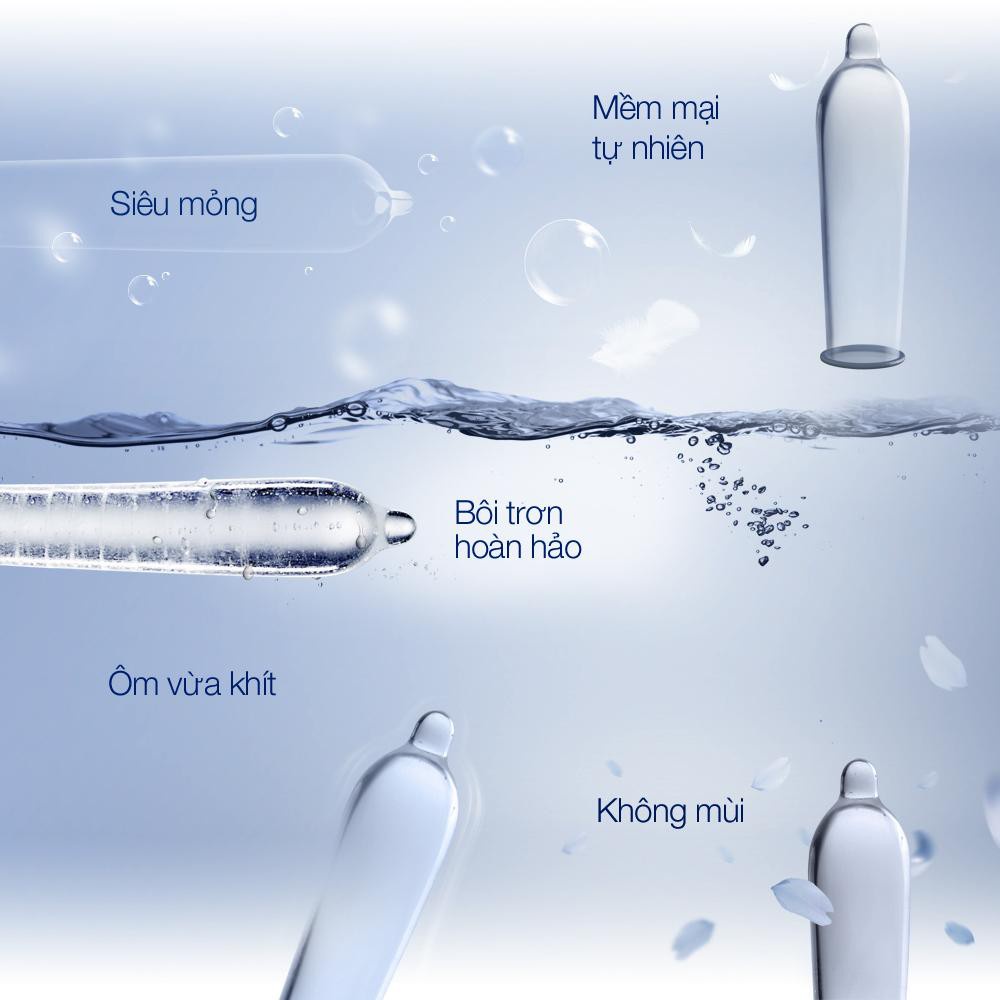Bao cao su Durex Invisible Extra Thin Extra Sensitive - Siêu Mỏng - Cực Nhạy Cảm