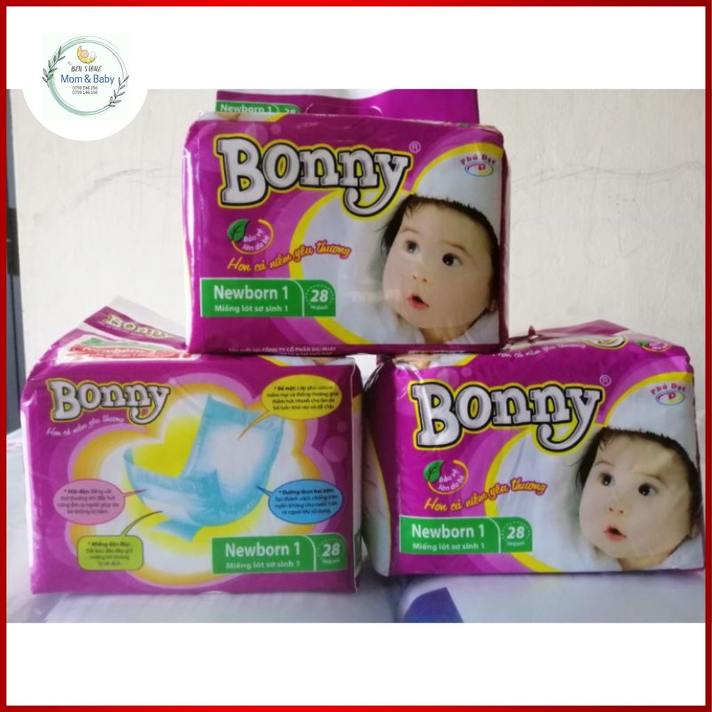 Miếng Lót Sơ Sinh Bonny Newborn Bịch 28 Miếng