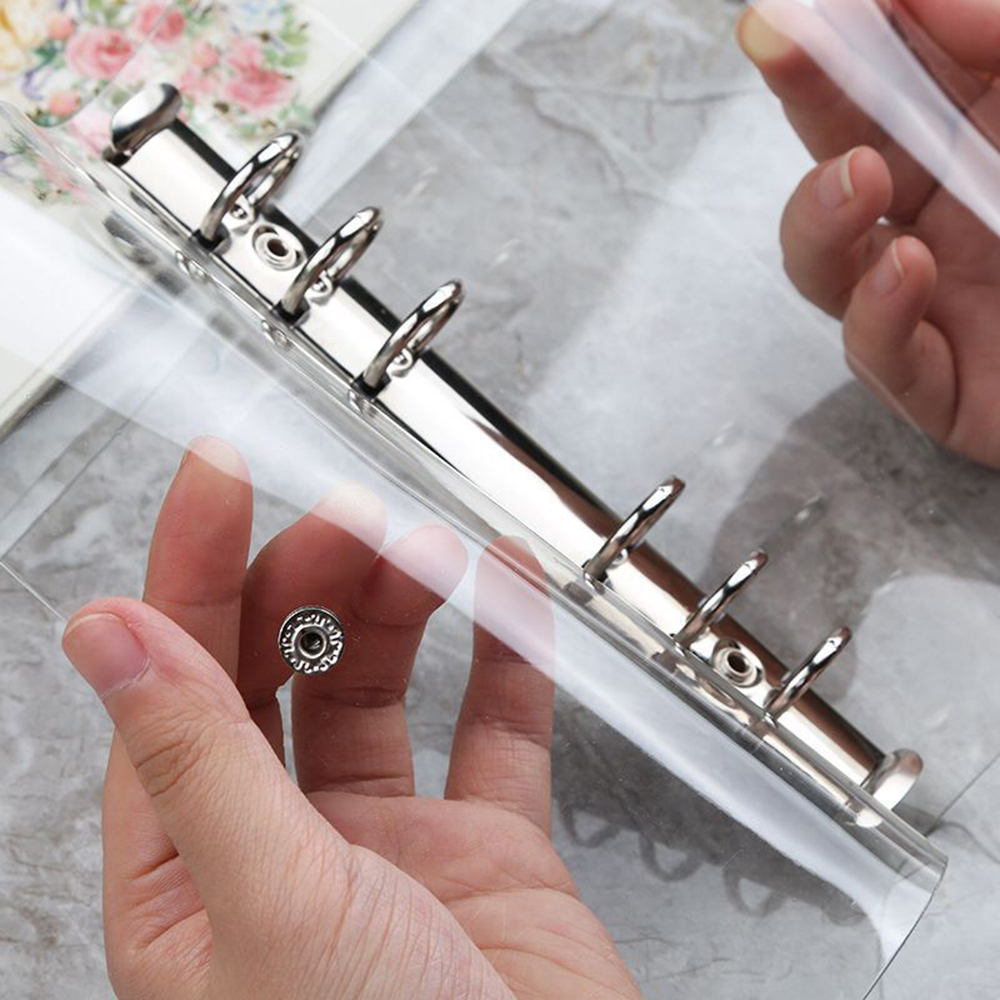 GOLDMINES A4/A5/A6/A7 Office Supplies Plastic Transparent Folder Binder Notebook Planner Loose Leaf Ring