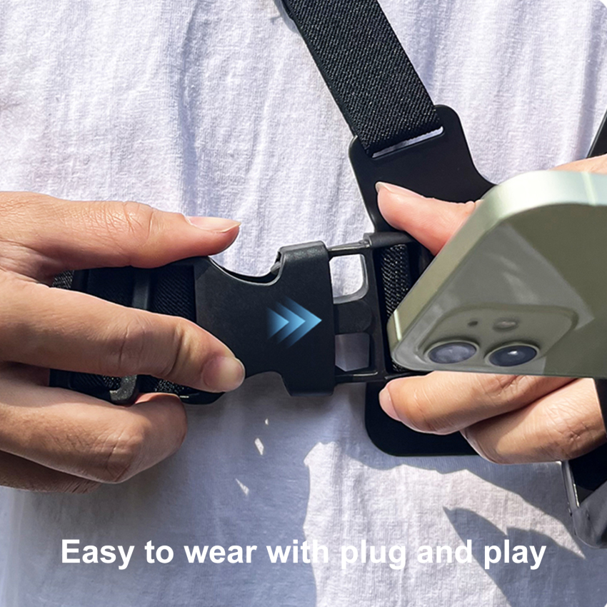 Mobile Phone Chest Strap Mounting Holder First-Angle Video Bracket Fixed Clip Live Broadcast Accessories