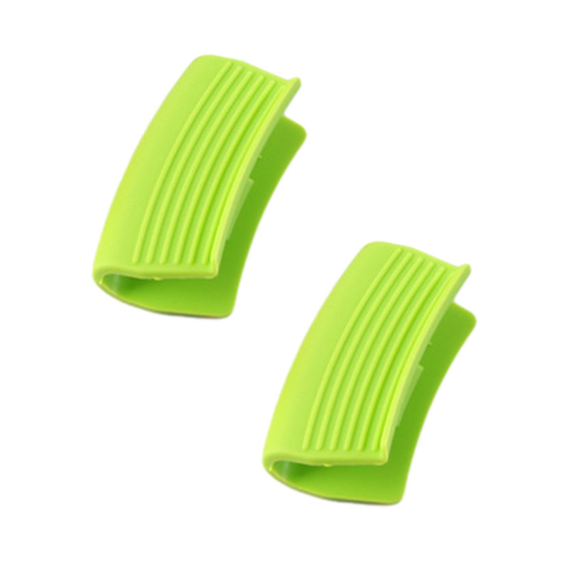 1pair Thicken Silicone Oven Mitts Glo ves Resistant Anti Scalding Non Slip Heat Insulation Clip for Kitchen Cooking Baking. 