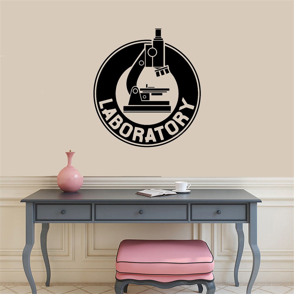 Microscopic Sticker Lab 【Folio & Light】Microscope Wall Stickers Bedroom Laboratory Art Decal ...