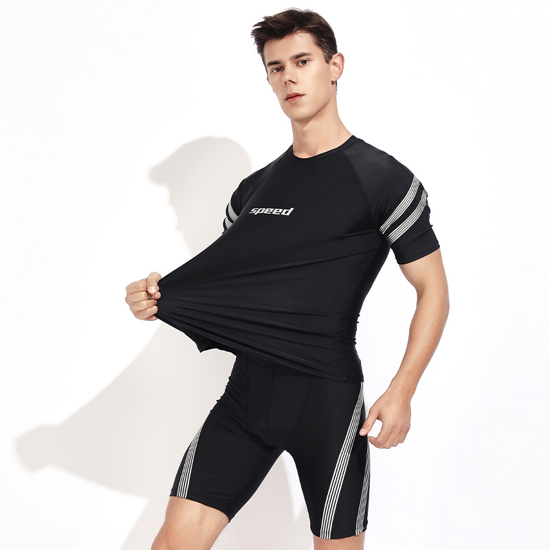 Swim trunks Men's swimsuit split training swim trunks Five-minute swim trunks Beach pants