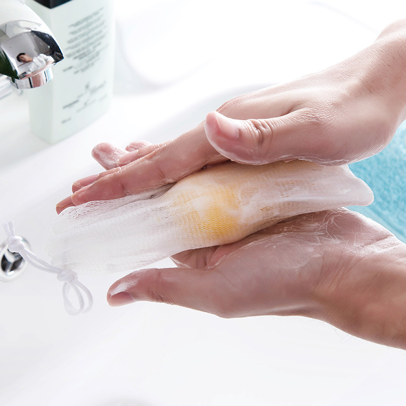 10 Cái Lưới Tạo Bọt Xà Phòng Túi Lưới Bong Bóng Dụng Cụ Làm Sạch Da