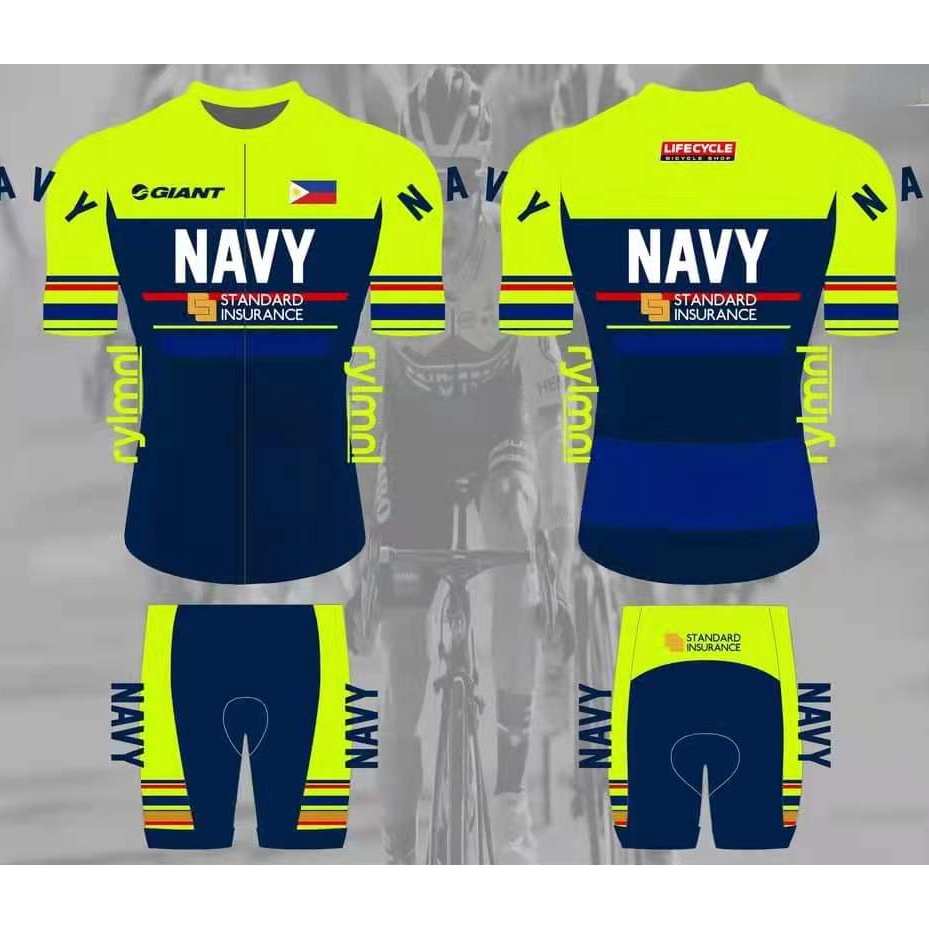 Navy bike jersey sale