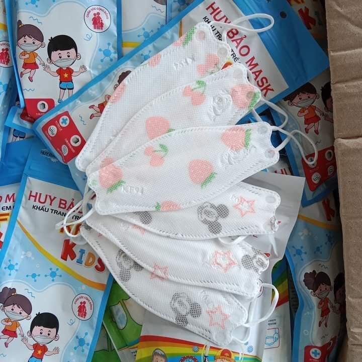 SET 10 CHIẾC KHẨU TRANG 4D KF94 MASK KHÁNG KHUẨN CHO BÉ