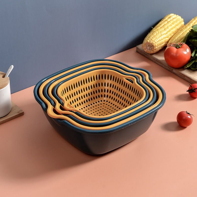 Sét 6 món 3 rổ 3 chậu xếp gọn đa năng