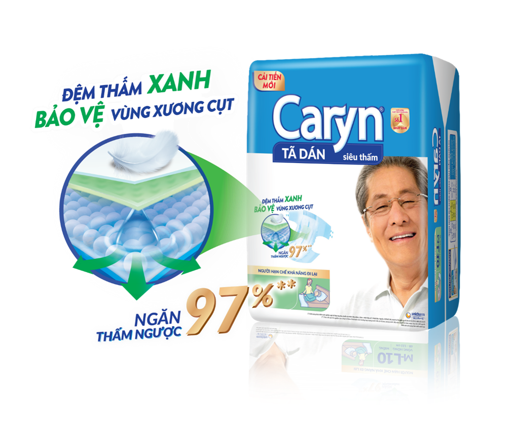 Tã người già Caryn size L40 Tã dán người lớn