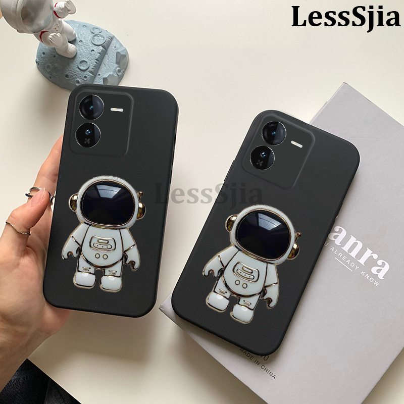 Phone%20Cases%20For%20VIVO%20IQOO%20Z9%205G%20Back%20Case%20Astronaut%20Bracket%20Smooth%20Soft%20Silicone%20Anti%20Collision%20For%20IQOO%20Z9%20Phone%20Casing%20-%20Image%203