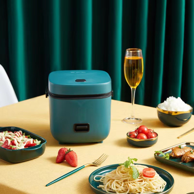 Nồi cơm điện mini, nồi cơm gia dụng nhỏ gọn, đáy nồi chống dính chất lượng cao, phù hợp 1-2 người ăn, bảo hành ba tháng, tặng kèm khay hấp + muỗng + ly đong