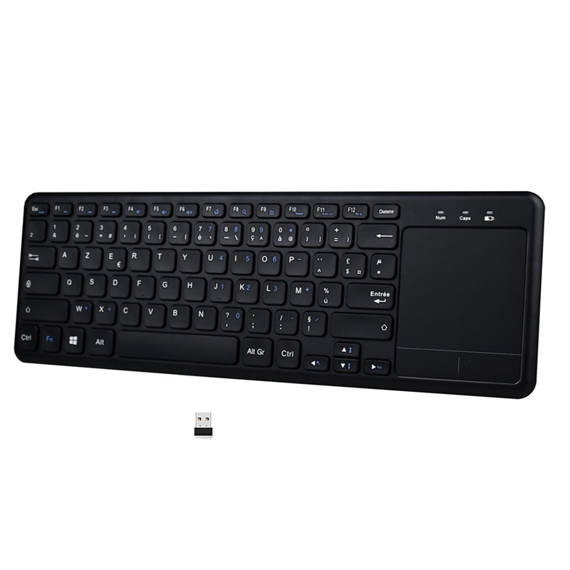 Laptop Wireless Keyboard French Layout Portable 2.4Ghz Wireless Keyboard with Touchpad for