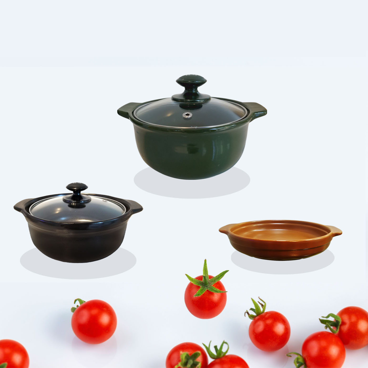 Bộ 2 Nồi Sứ + 1 Chảo Sứ Phương Đông (B0101)