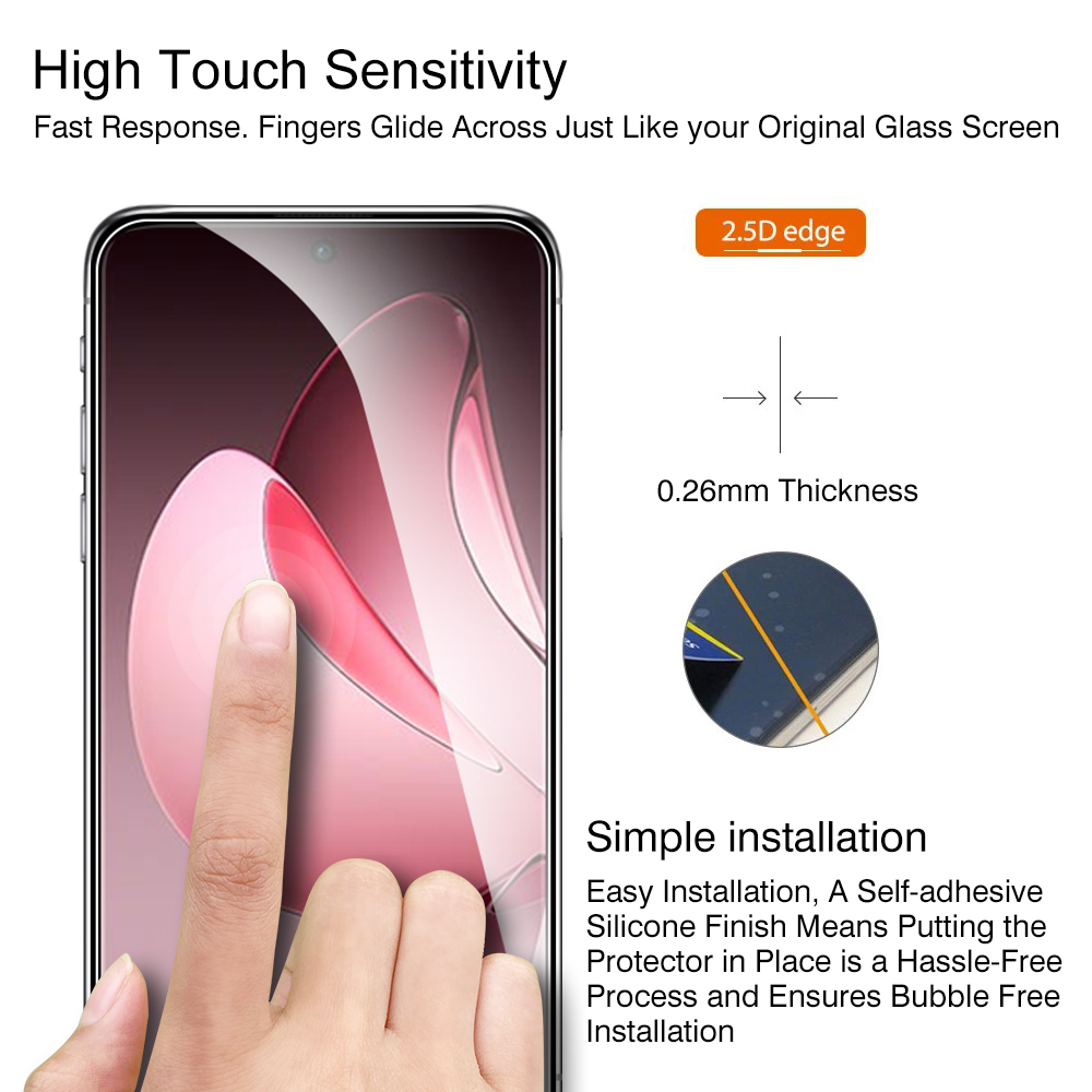 For Oppo Reno13 F 5G 4G 2Pcs Tempered Glass Screen Protector For Reno 13 F Reno 13F Reno13F CPH2701 CPH2699 Full Cover Front Glass Impact Resistant. 