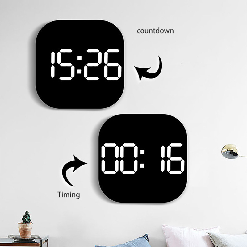 Wall clock Creative large electronic clock living room countdown timer Gym wall clock led acrylic decoration