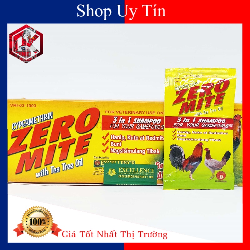 Zero Mite Hộp 5 Gói Xà Bông Tắm Gà