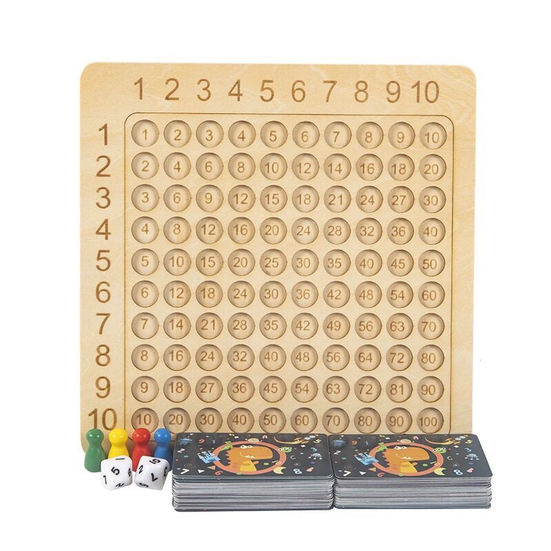Montessori Multiplication Addition Board Game Kids Learning Educational Toys Math Counting Board Interactive Thinking Game Toys