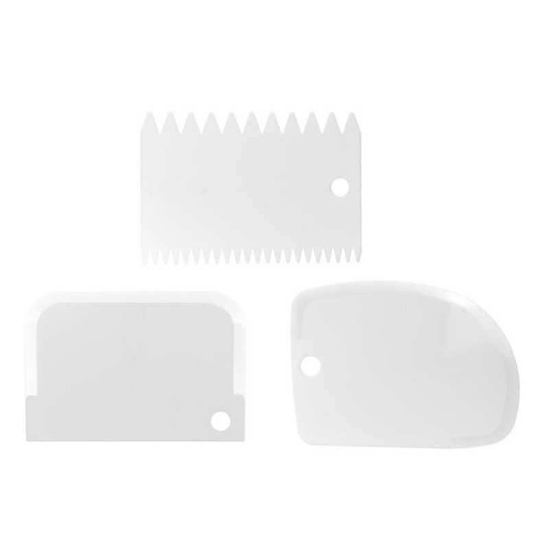 Set 3 dụng cụ chà láng làm mịn răng cưa trang trí bánh