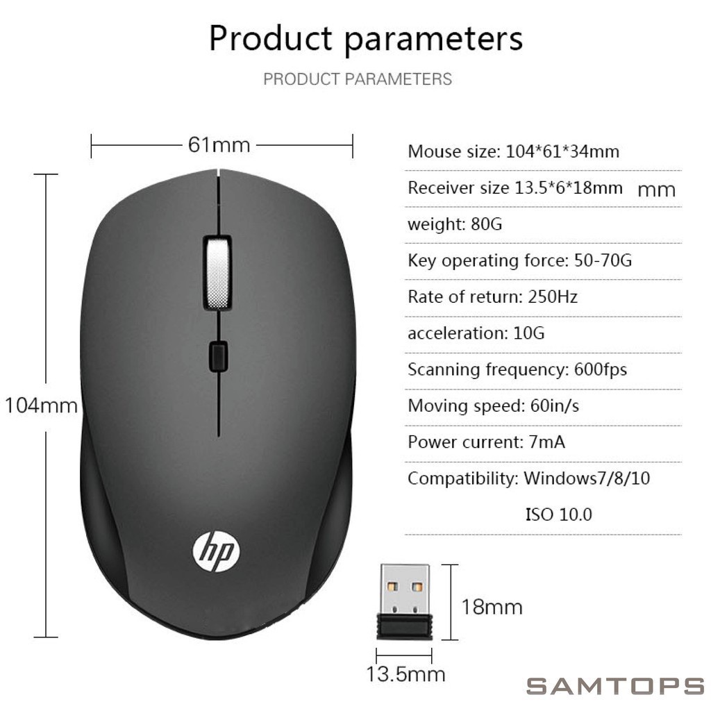 Chuột không dây wireless HP S1000 chính hãng [Hàng hãng tốt]