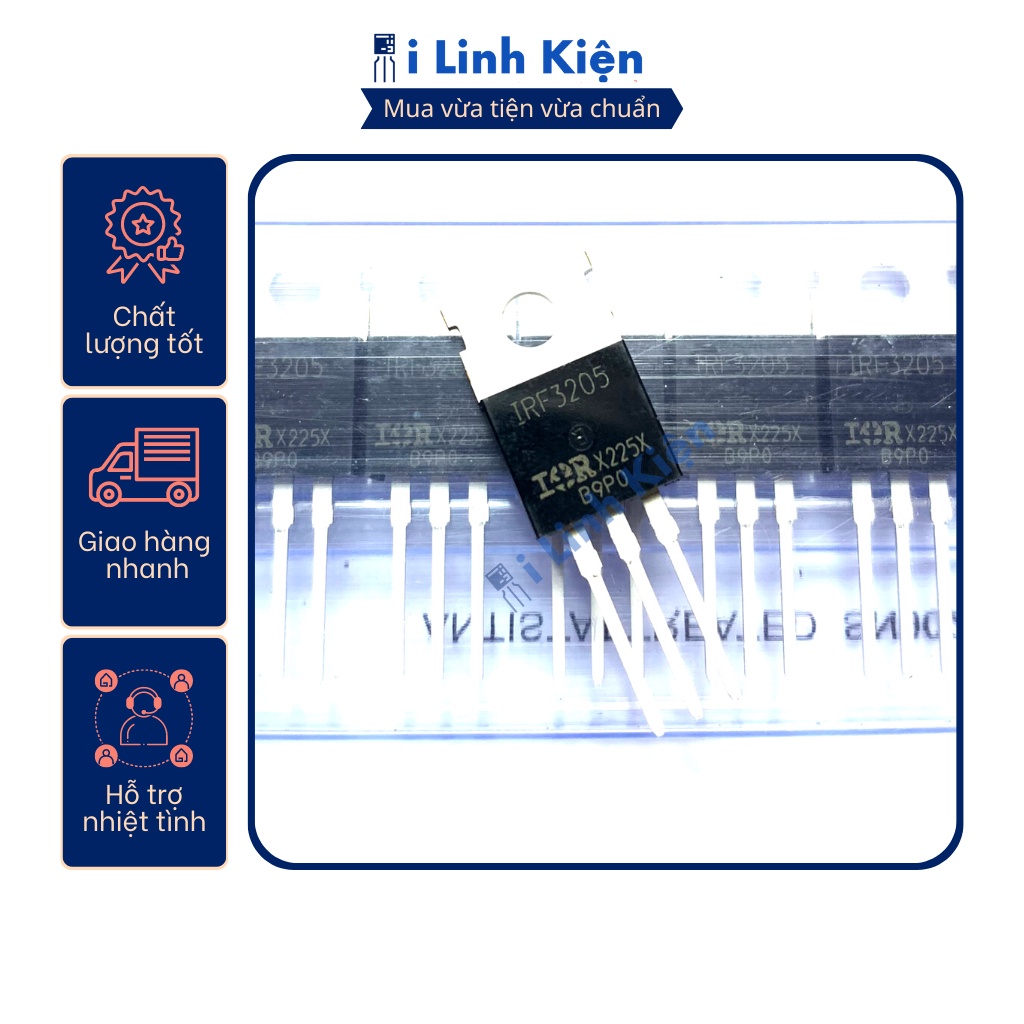 Irf3205 lưng đồng ir mosfet 110a 55v chất lượng tốt.