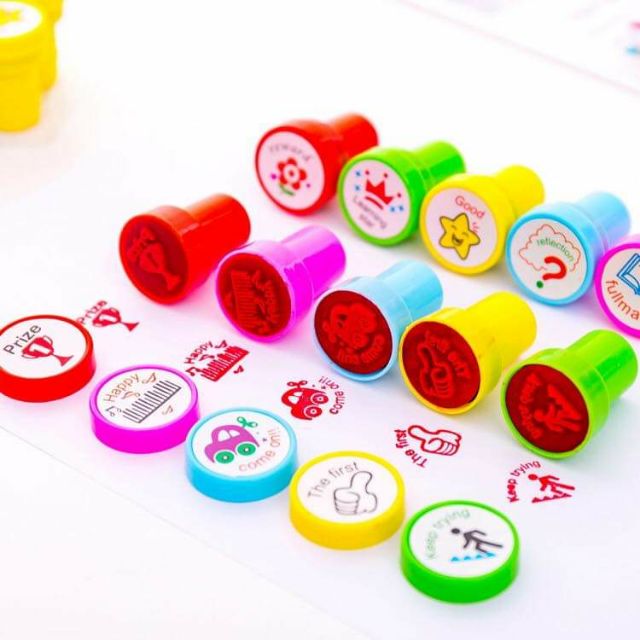 Bộ dấu nhựa lời khen tiếng Anh