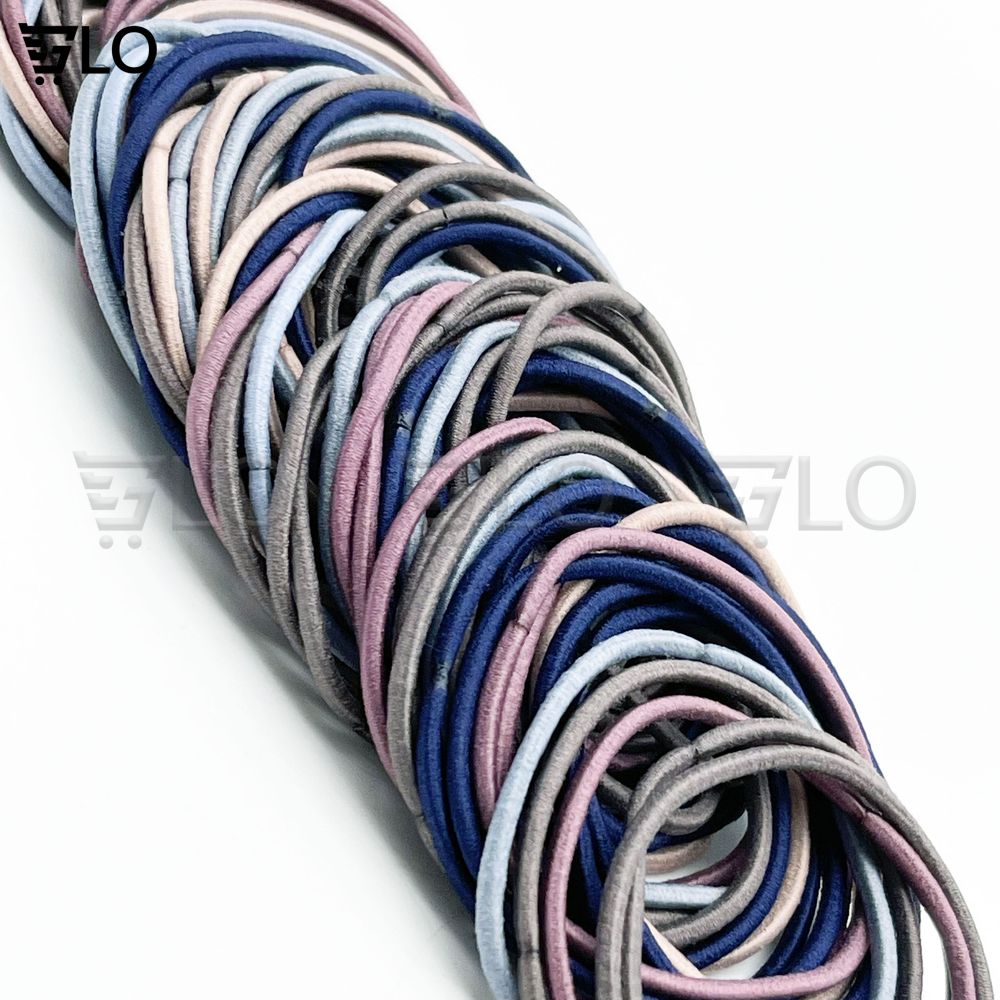 Set 100 Thun Buộc Tóc Nữ - Dây Cột Tóc Nhiều Màu