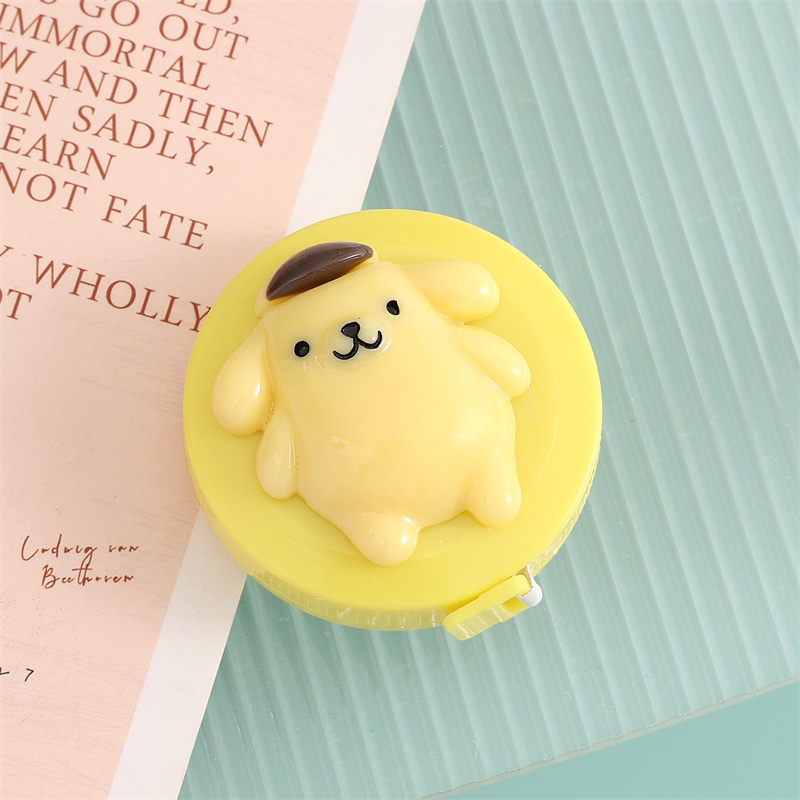 Cartoon cute mini tape measure 1.5m automatic telescopic carry small tape measure soft ruler measuring clothes three measurements ruler