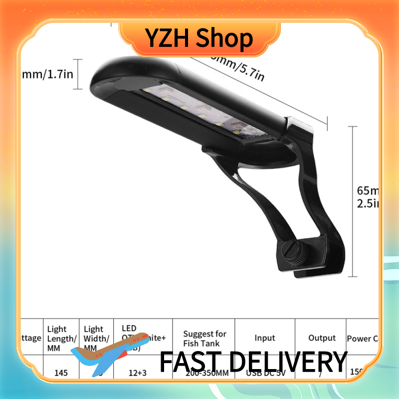 Aquarium Led Clip Light Multifunction High Brightness Aluminum Alloy Lamps For Aquarium Fish Tanks