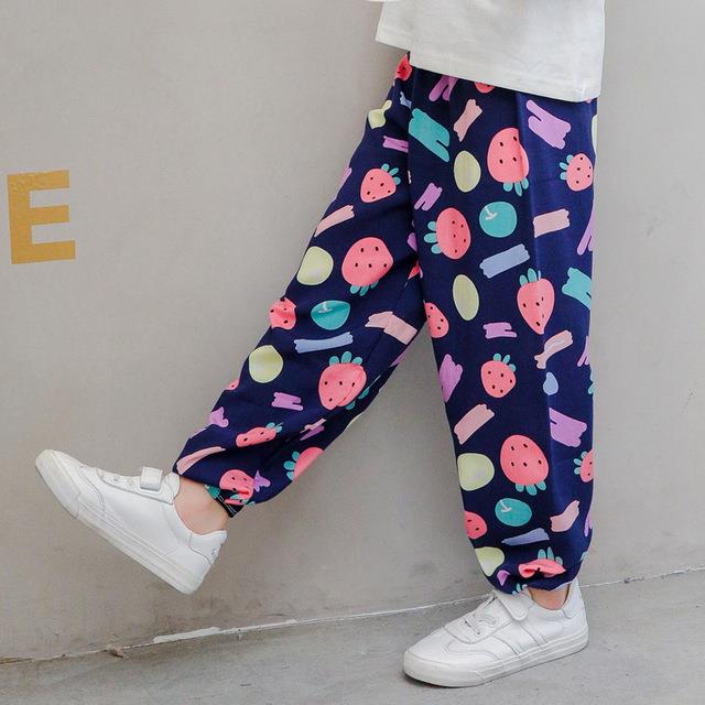 Kids Girls Boys Mosquito-proof Pants Summer Lantern Pants Colorful Harlan Trousers  Size 2-10 Year