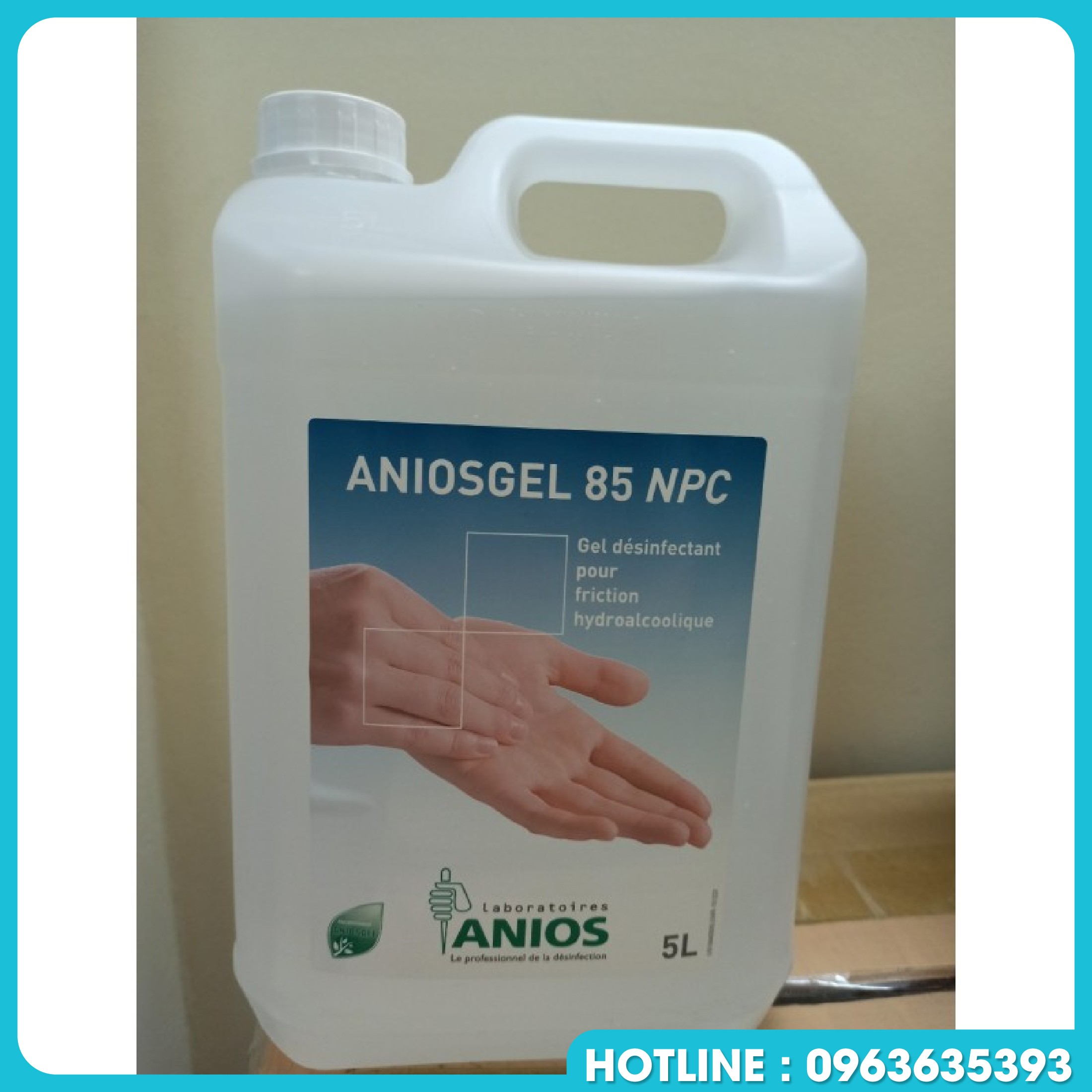 Dung dịch sát khuẩn tay Anios gel can 5L
