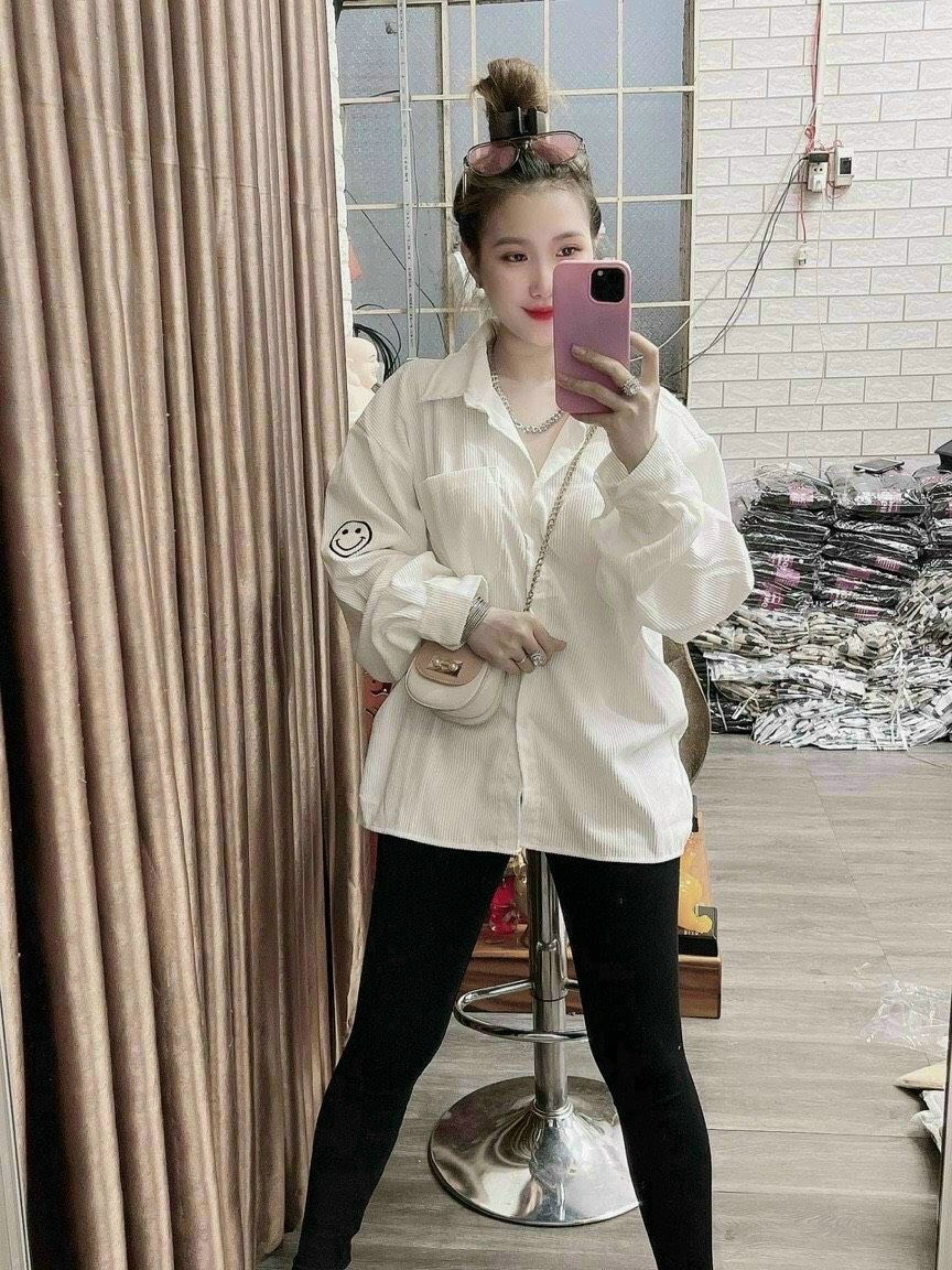 Áo mi nhung phom rộng mẫu mới siêu hot.