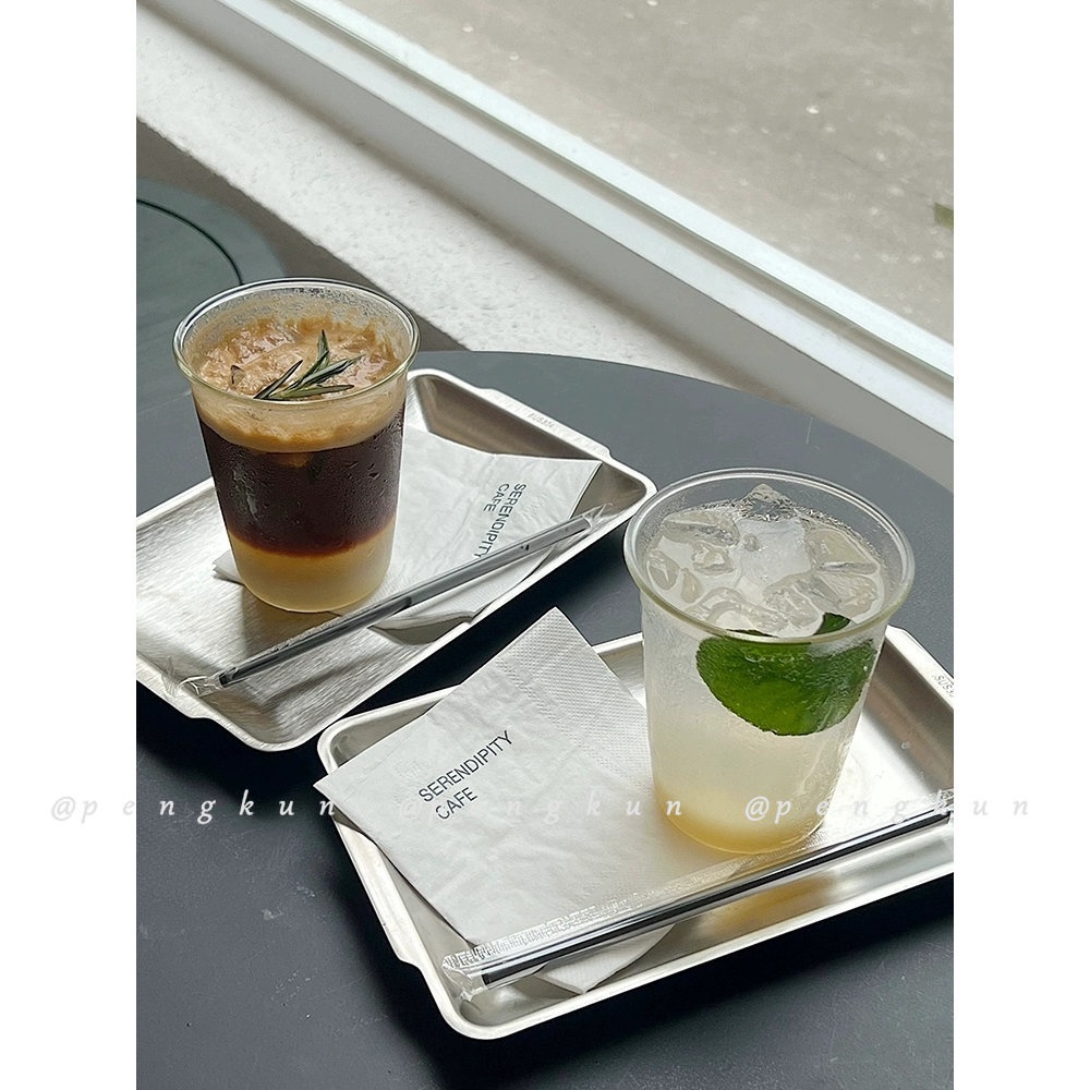 Industrial grade stainless steel rectangular coffee/tea tray