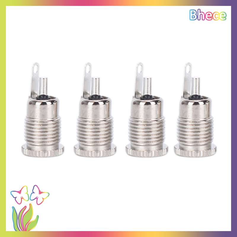 Bhece 10Pcs Metal 5.5 x 2.1mm DC Power Female Jack Panel Mount Socket Connector