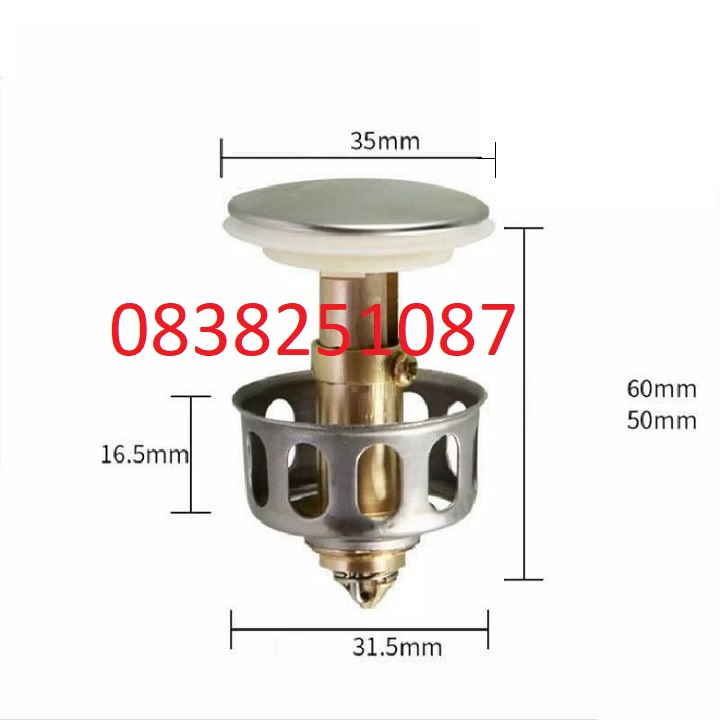 Nút nhấn bộ xả lavabo