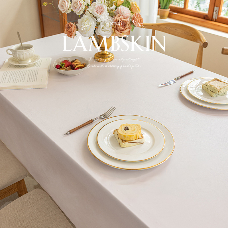 KS Tablecloth waterproof, oil-proof and washable household rectangular dining table tablecloth is luxurious and high-grade tea table cloth.