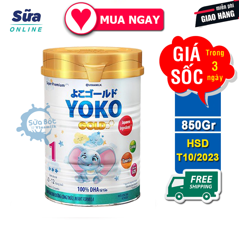 Sữa bột Yoko Gold số 1 - Sữa Vinamilk - Hộp thiếc 850G