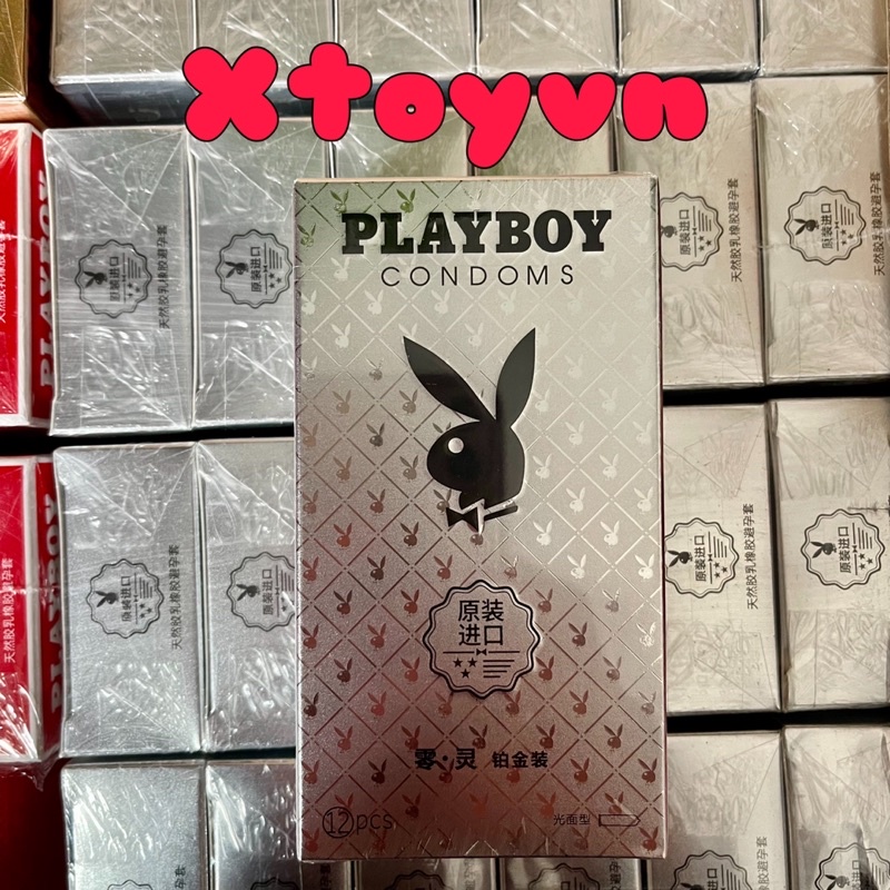 Bao Cao Su Play Boy Bạc 0.03 Hộp 12 Chiếc