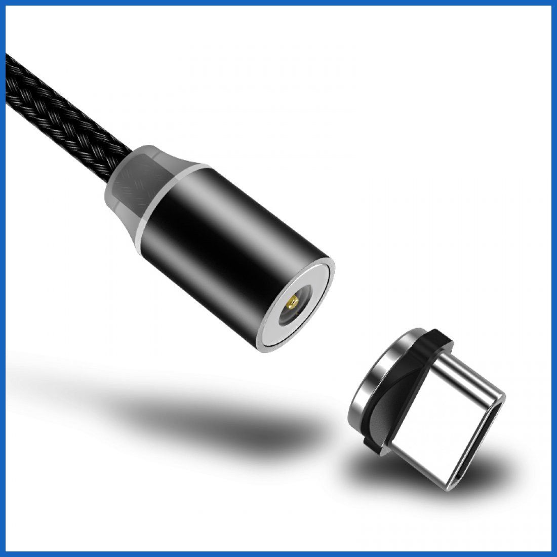 [Full Set 3 đầu sạc] Cáp sạc từ nam châm 3 đầu iPhone, Micro USB và TYPE-C 360 độ Dây Dù Siêu Bền